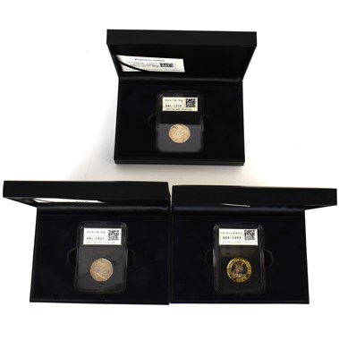 Lot 745 - WESTMINSTER COLLECTION; three Datestamp coins,...