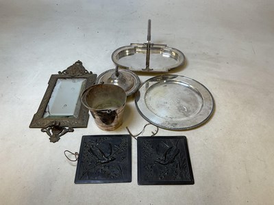 Lot 160 - A small group of metalware, including a pair...