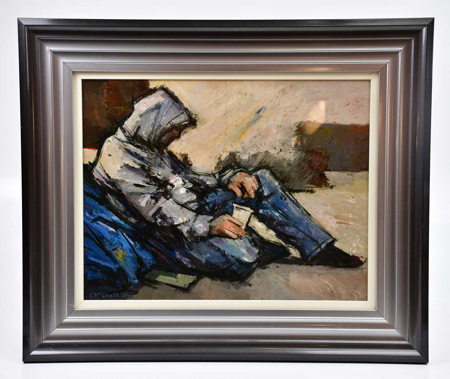 Lot 190 - JOHN MCCOMBS (born 1943); oil, 'Vagrant Series'...