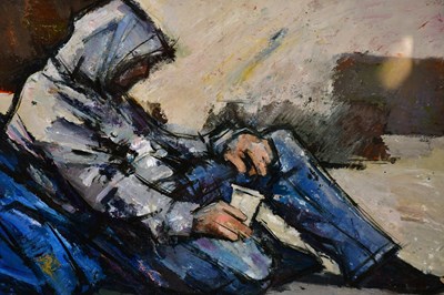 Lot 190 - JOHN MCCOMBS (born 1943); oil, 'Vagrant Series'...