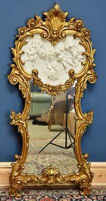 Lot 2576 - A reproduction 19th century style gilt framed...
