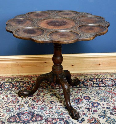 Lot 2394 - A Georgian carved mahogany supper table, with...