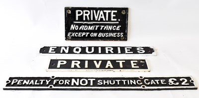 Lot 3 - RAILWAYANA; four assorted railway sign...