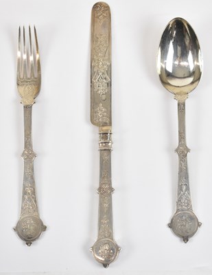 Lot 622 - MARTIN, HALL & CO; a Victorian hallmarked...