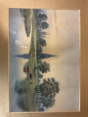 Lot 336 - FREDERICK SEARL; a pair of watercolours, rural...