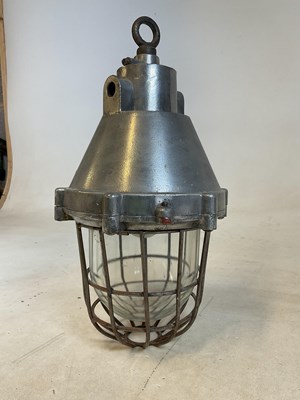 Lot 496 - A cast aluminium industrial/maritime basket...