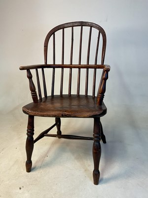 Lot 574 - A 19th century child's ash and elm hoop back...