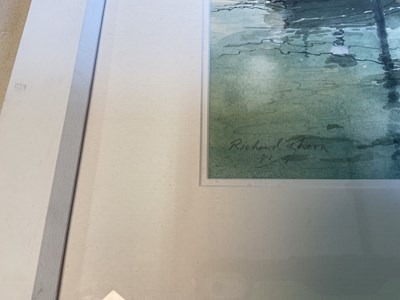 Lot 114 - RICHARD THORN; watercolour, 'St. Tropez',...