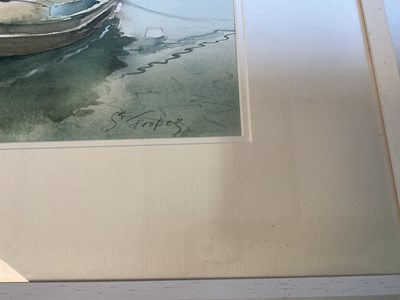Lot 114 - RICHARD THORN; watercolour, 'St. Tropez',...