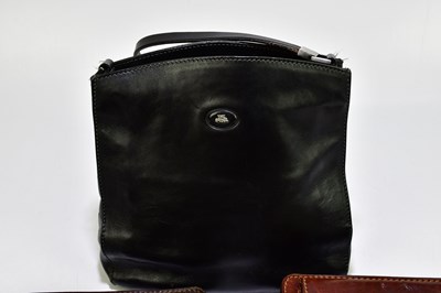 Lot 690 - THE BRIDGE; a black leather shoulder bag...