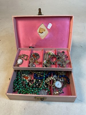 Lot 409 - A collection of costume jewellery, including a...