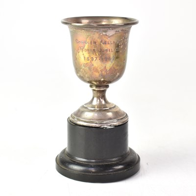 Lot 581 - A small George V hallmarked silver trophy,...