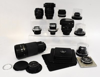 Lot 435 - A large collection of various camera lenses to...