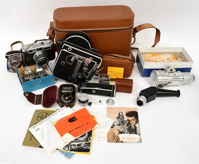 Lot 469 - PAILLARD BOLEX; a H16 cine camera and two...