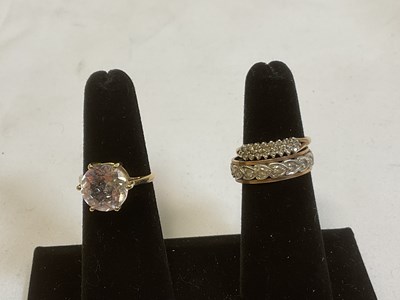 Lot 398 - A 9ct yellow gold dress ring, size O, approx....