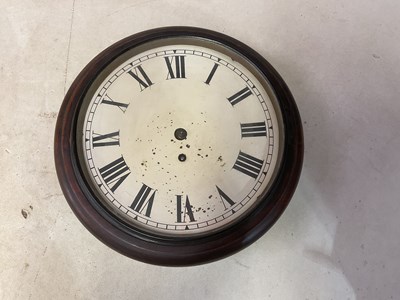 Lot 484 - A 19th century mahogany circular wall clock...