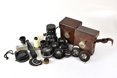 Lot 433 - A collection of camera lenses and accessories...