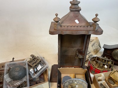 Lot 483 - A large collection of clock parts, ideal for a...