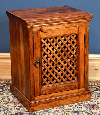 Lot 2588 - A reproduction hardwood side cabinet, height...