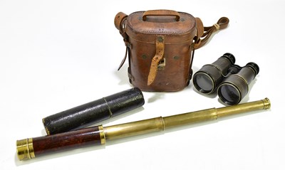 Lot 2179 - A pair of binoculars, stamped Huet Paris,...