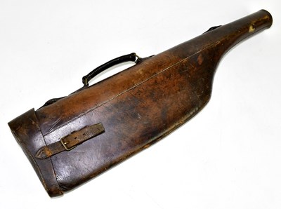 Lot 2153 - A Victorian leather leg of mutton rifle case,...