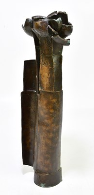 Lot 2132 - A contemporary brutalist sculpture of flowers,...