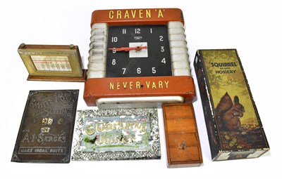 Lot 2070 - A Smith's clock 'Craven A, Never Vary',...