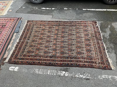 Lot 2364 - A red ground Afghan Kelim rug, together with...