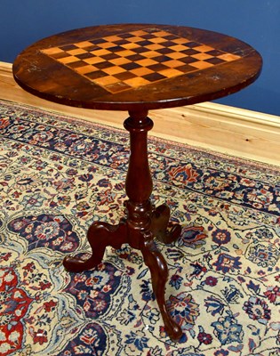 Lot 2478 - A Victorian inlaid rosewood games table, the...