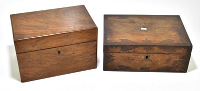 Lot 2117 - A Victorian mahogany tea caddy of rectangular...