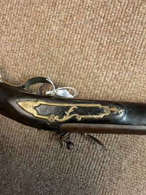 Lot 572 - A 19th century flintlock Musketoon, with 14.5"...
