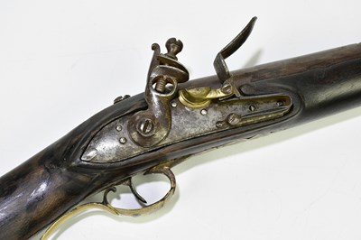 Lot 572 - A 19th century flintlock Musketoon, with 14.5"...