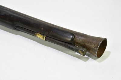 Lot 572 - A 19th century flintlock Musketoon, with 14.5"...