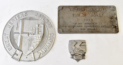 Lot 88 - RAILWAYANA; three plaques, Great Western...