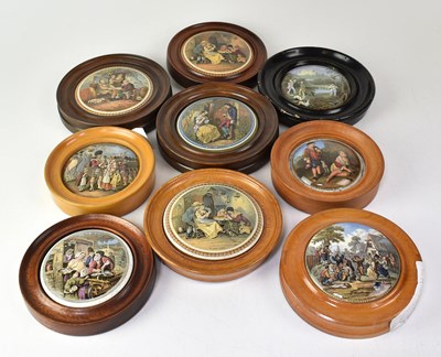 Lot 249 - PRATT; nine pot lids including 'The Best Card',...