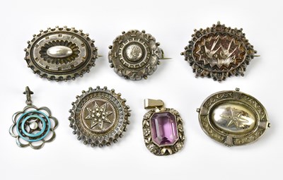 Lot 311 - A hallmarked silver brooch, together with a...