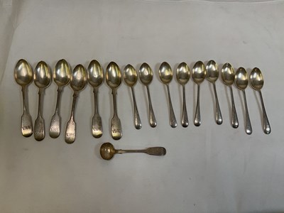 Lot 456 - Sixteen various silver hallmarked teaspoons....