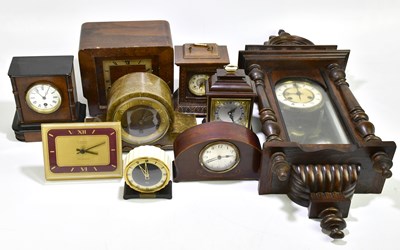 Lot 2288 - ELLIOT, LONDON; a 1950s mahogany mantel clock...