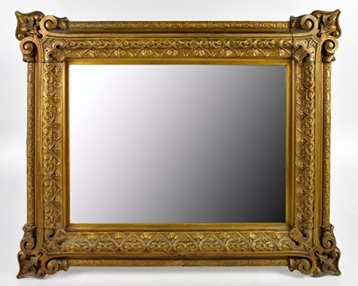 Lot 2541 - A Gothic revival gilt framed rectangular wall...