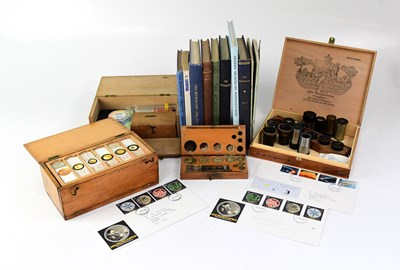 Lot 190 - A large collection of microscope slides and...