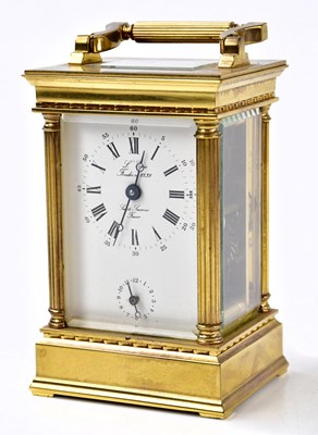 Lot 2267 - L'EPPÉE; a carriage clock, set with Roman...