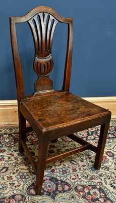 Lot 2479 - A 19th century oak side chair, 98cm.