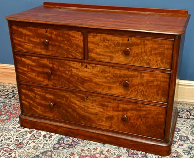 Lot 2428 - A Victorian mahogany chest of two short over...