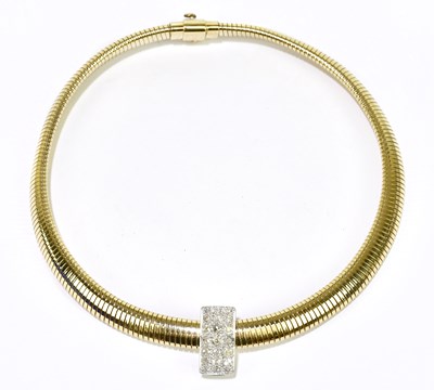 Lot 210 - FORSTNER; a 14ct yellow gold flat snake link...