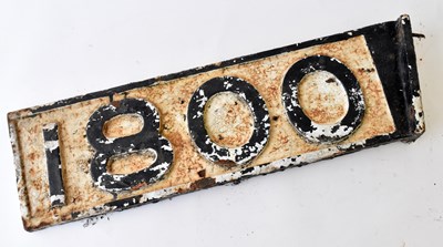 Lot 94 - RAILWAYANA; cast iron numberplate 1800, 15 x...