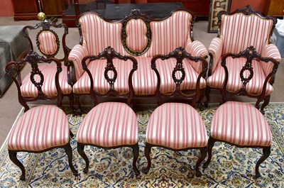 Lot 2388A - A late Victorian/Edwardian seven piece...