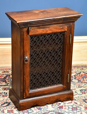Lot 2588A - A teak wall hanging cabinet, height 53cm,...