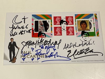 Lot 2068 - SIR PAUL MCCARTNEY; a first day cover bearing...