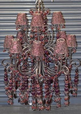 Lot 79 - A large modern decorative chandelier,...