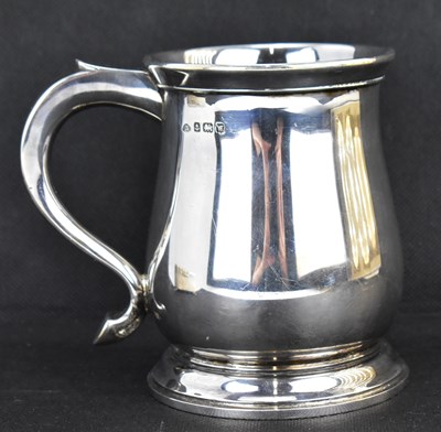 Lot 577 - A George VI hallmarked silver mug, height...